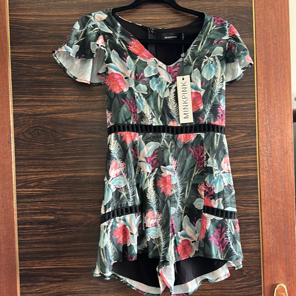 Mink Pink floral romper